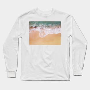 Sand and sea, crashing waves Long Sleeve T-Shirt